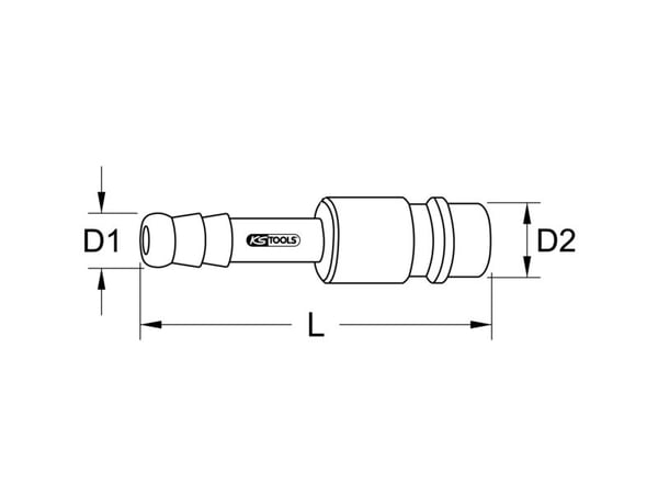 KS Tools tryckluft insticksnippel 515.3495 (1 st)