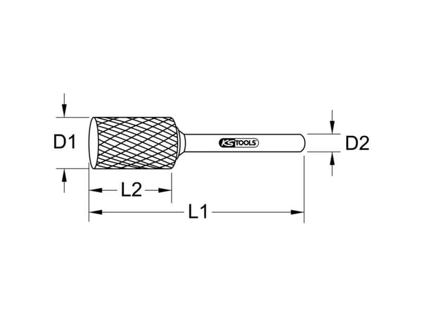 KS Tools frässtift hårdmetall längd 38,5 mm Ø 3 mm 5153221