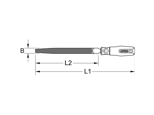 KS TOOLS Werkzeug-maschinen GmbH BERYLLIUMplus halvrund filkutt 1 (962.7101)