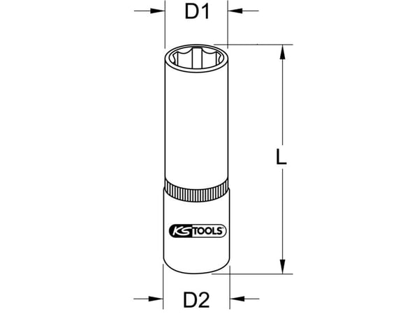 KS Tools 963.1234, Pistorasia, 1/2", Metrinen, 1 pää(t), 13 mm, Alumiinipronssi