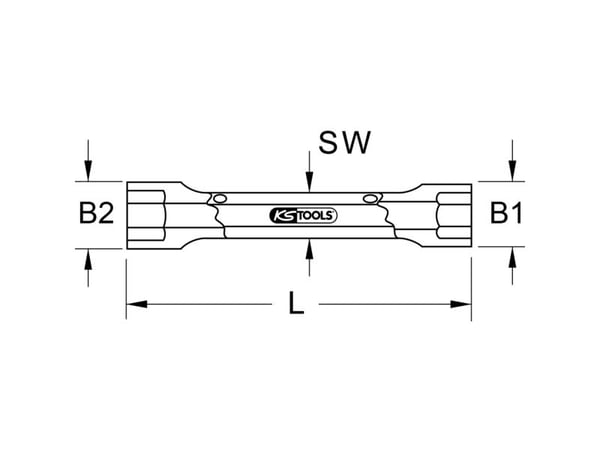 KS Tools 963.8397, Stikkontakt, Metrisk, 1 hoder, 17 mm, Aluminiumsbronse, 150 mm