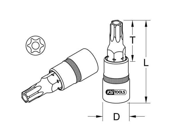 KS-työkalut KS TOOLS 9183940 Hylsyavain