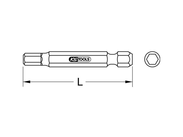 KS Tools 911.2801 Kuusiokantapala 5 kpl