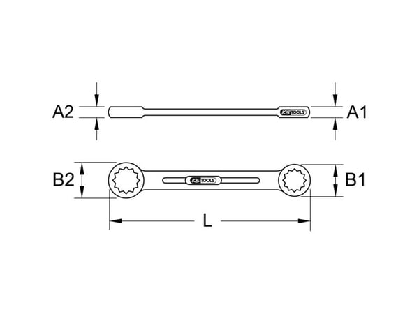 KS Tools 963.7513, brons, Aluminium, 1 styck, DIN 838, 100 mm, 40 g