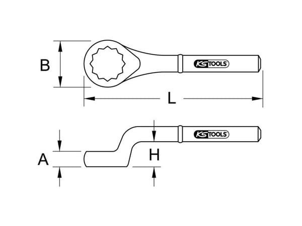 KS Tools 963.7836, Bronse, Aluminium, 30 mm, 1 stykker, DIN 7444, 270 mm, 50 mm