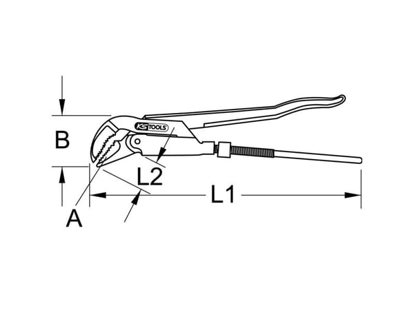 KS Tools 112.1500, Krom-vanadium-stål, 430 mm