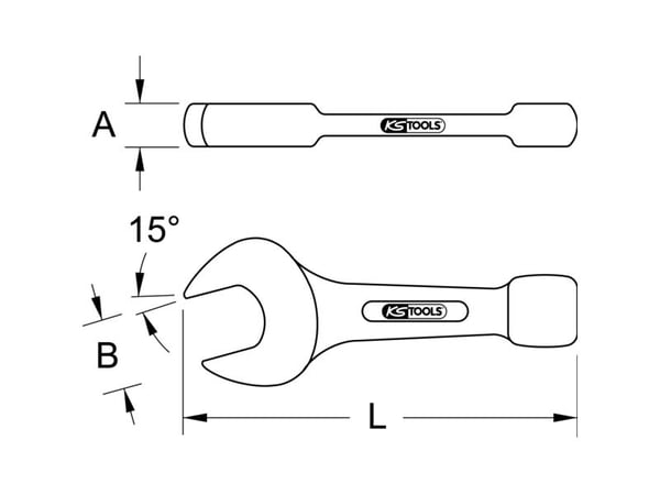 KS Tools 963.7671, Alumiinipronssi, DIN 133, 640 mm, 26,3 kg, 1 kpl