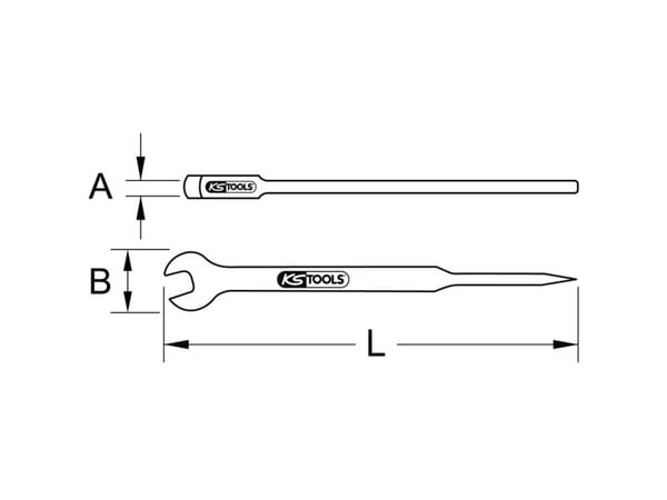 KS Tools 963.8128, Aluminiumsbronse, 95 mm, 1.13/16", 500 mm, 2,7 kg, 1 stykker