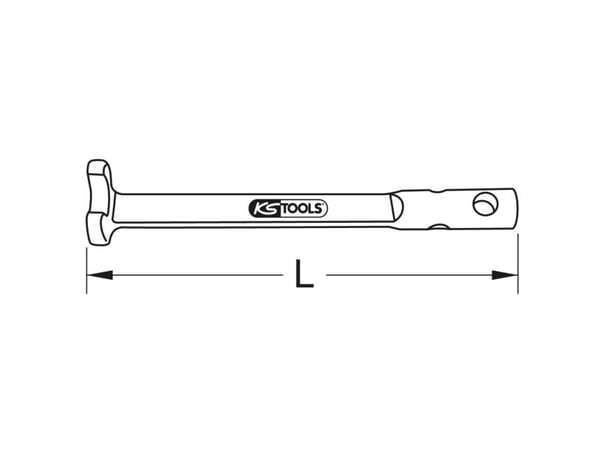 KS Tools 963.8474, Aluminiumbrons, 250 mm, 400 g, 1 styck