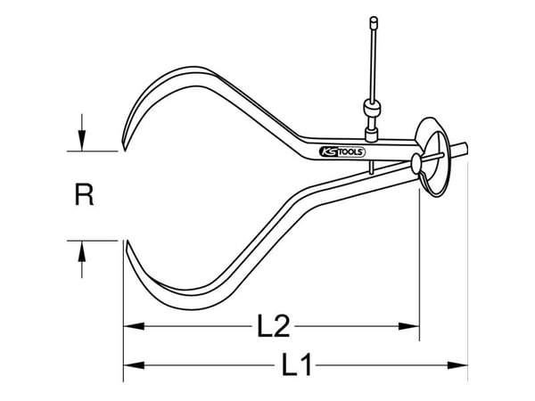 KS Tools gripe-/grepsirkel verktøystål 3000427