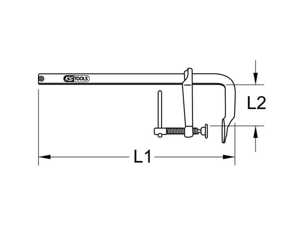 KS TOOLS U-klemme med vippe, 300x140mm, 550 mm (145.0431)