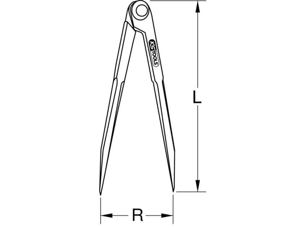 KS Tools 3000414 spisspasser i verktøystål