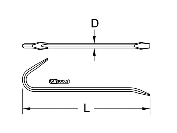 KS Tools 963.9715, 30 cm, Alumiini, Pronssi, 1 kpl