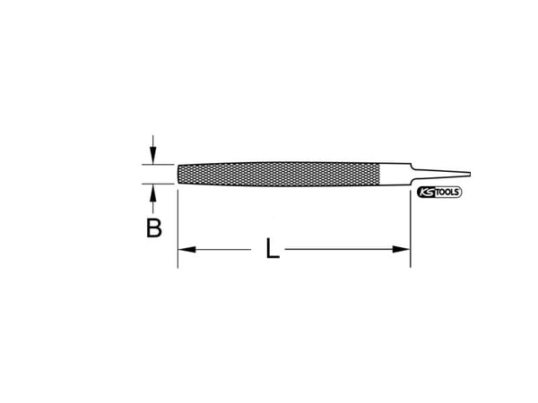 KS TOOLS Halvrunt filblad, form E, 150 mm, skär 3 (161.0114)