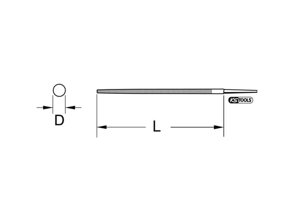 KS Tools 1610226 fil 250 mm, 1 st