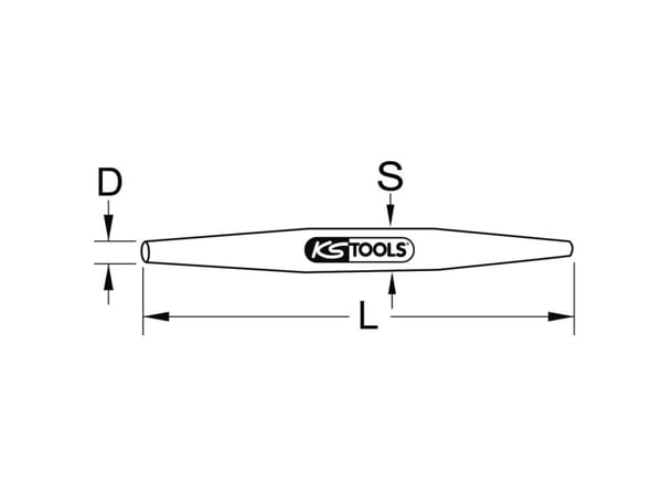 KS Tools 963.2544, Pinndorn, 200 mm, 3 cm, 880 g, 1 styck