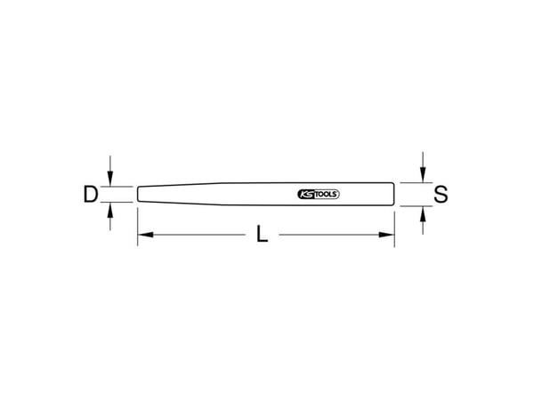 KS Tools 963.2580, Pinndorn, 180 mm, 1,2 cm, 110 g, 1 styck