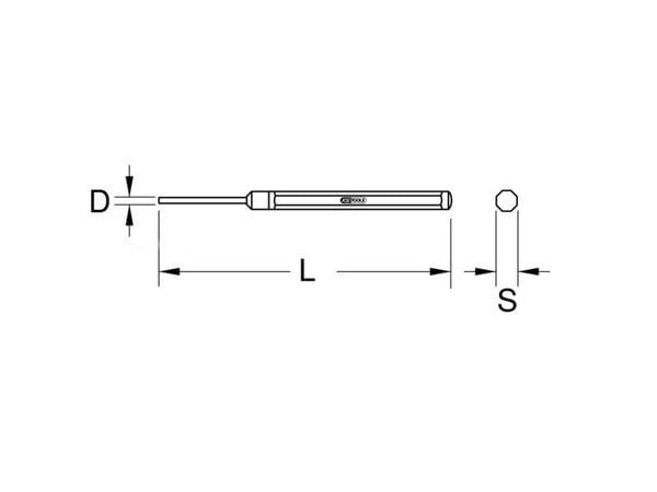 KS Tools 963.2592, Pinneslag, 110 mm, 1 cm, 40 g, 1 stykker