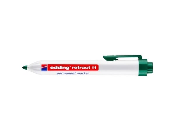 Edding 11, Grønn, Grønn, Hvit, 1,5 mm, 3 mm, Fotoark kartong, Keramisk, Betong, Folie, Glass, Strykejern, Lær, Metall, Papir, Plast, Isopor,..., 10...
