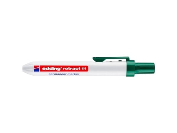 Edding 11, Grønn, Grønn, Hvit, 1,5 mm, 3 mm, Fotoark kartong, Keramisk, Betong, Folie, Glass, Strykejern, Lær, Metall, Papir, Plast, Isopor,..., 10...