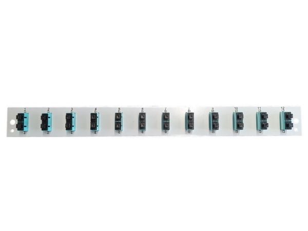 EFB Elektronik SB-FP-S-12SC-D-V-OM3, Rackmontering, 1U, Fiber, SC, Sort, Metall
