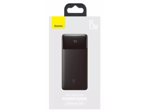 Baseus Bipow, 10000 mAh, Lithium Polymer (LiPo), 15 W, Sort
