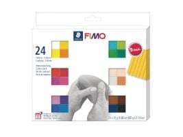 Fimo-soft staedtler, valikoituja värejä, laatikko 24 kpl.