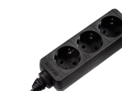 Hama 0003039, 3 AC-utganger, 230 V, 50 Hz, 3500 W, Svart, 1,4 m