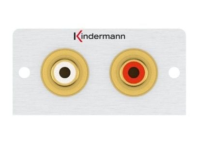 Kindermann 7444000510, 2 x RCA, 1 moduuli(t), alumiini, alumiini, 50 mm, 4,7 cm, 50 mm, 4,7 cm