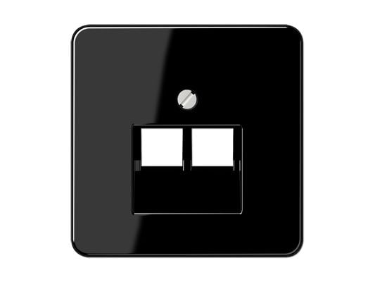 JUNG CD 569-2 UA SW, Musta, Termoplastinen, JUNG, Kiiltävä, UAE 8-8 UPOK6E, UAE 8-8 UPOK6, UAE 2 x 8 UPO, UAE 8-8 UPO, RJ-45