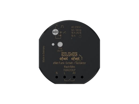JUNG FM AS 10 UP, Kytkevä toimilaite, Upotuskiinnitetty, 868 MHz, 20 mW, 100 m, Musta