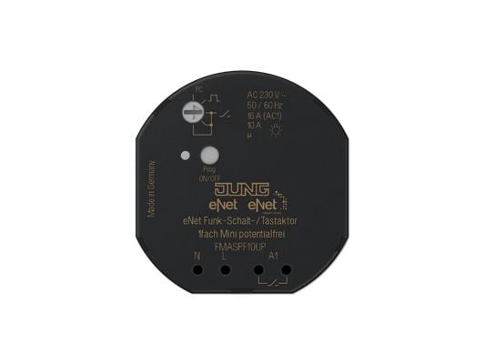 JUNG FM AS PF 10 UP, Vekslingsaktuator, Flush-montert, 868 MHz, 20 mW, 100 m, Sort