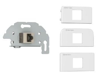 Kindermann 7456000423, RJ-45, 1 moduuli(a), 6a, Valkoinen, 52 mm