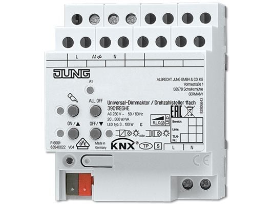 JUNG 3901 REGHE. Produktfarge: Hvit. Spenning: 110/230 V, inngangsfrekvens: 50/60 Hz (3901REGHE)