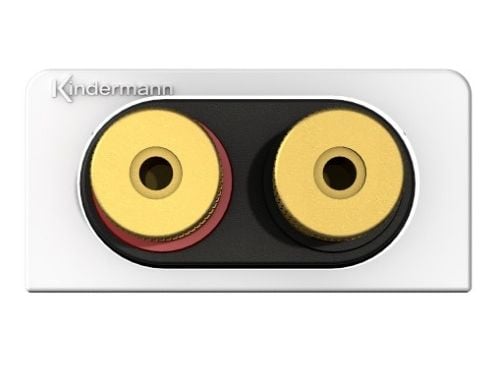 Kindermann 7456000414, 2 x RCA, 1 moduuli(a), Musta, Kulta, Valkoinen, Metalli, Muovi, 3,7 cm