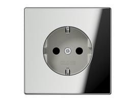 JUNG GCR 1520 KI, CEE 7/3, Krom, Metall, 250 V, 16 A, 70 mm