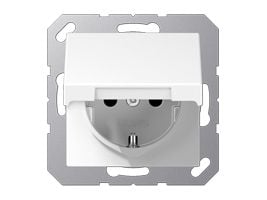 JUNG A 1520 BFKL WW, CEE 7/3, Valkoinen, Termoplastinen, IP44, 250 V, 16 A