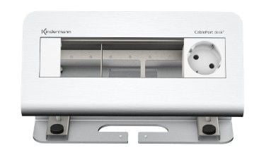 Kindermann CablePort desk² 4-kertainen - pistorasiakotelo - pinta-asennettava - teho (7430000051)