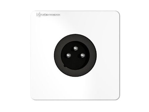 Kindermann 7456000416, XLR, 1 moduuli(a), Valkoinen, Muovi, 55 mm, 4 cm