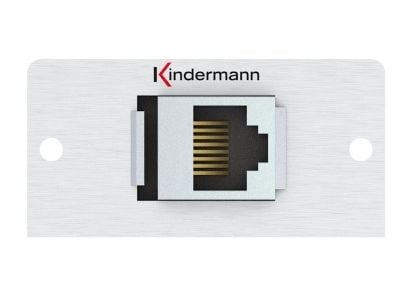 Kindermann 7444000927, RJ-45, 1 moduuli(a), Alumiini, Alumiini, 50 mm, 5,2 cm