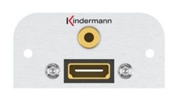 Kindermann 7441000589, HDMI + 3.5mm, 1 modul/-er, Aluminium, Aluminium, 54 mm, 5,2 cm