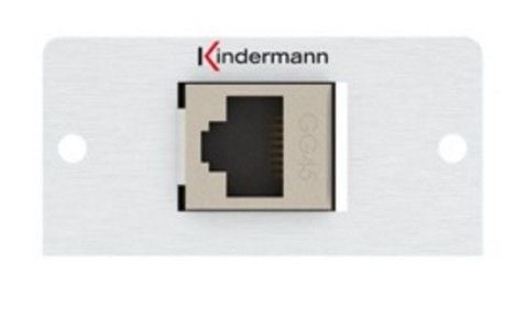 Kindermann 7444000424, RJ-45, 1 moduuli(a), Alumiini, Alumiini, 50 mm, 6,5 cm