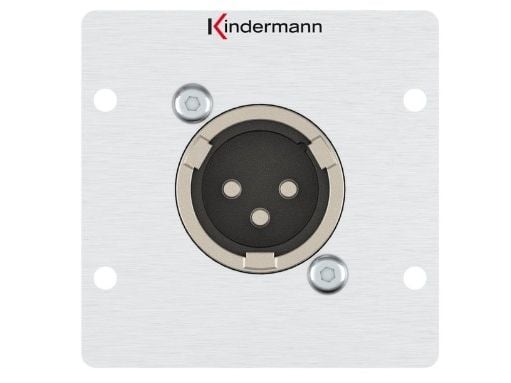 Kindermann 7444000416, XLR, 1 moduuli(t), alumiini, alumiini, 50 mm, 3.2 cm