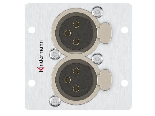 Kindermann 7444000579, 2 x XLR, 1 moduuli(t), alumiini, alumiini, 50 mm, 5 cm