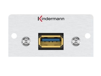Kindermann 7444000828, USB, 1 moduuli(t), USB 3.2 Gen 1 (3.1 Gen 1), alumiini, alumiini, 50 mm