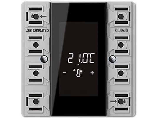 JUNG LS 5192 KRM TS D, Svart, Grå, Knapper, LCD, Koblet med ledninger (ikke trådløs), 21 - 32 V, -5 - 45 °C