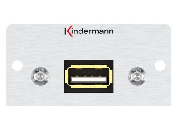 Kindermann 7444000922, USB, USB 2.0, alumiini, alumiini, alumiini, 5 V, 50 mm