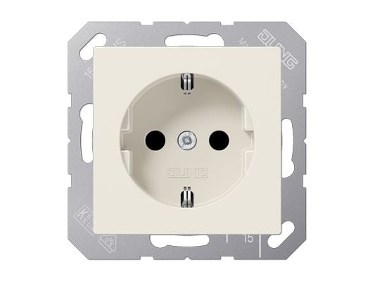 JUNG A 1520 KI, Typ F, Elfenben, Duroplast, 250 V, 16 A, 55 mm