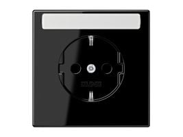 JUNG LS 1520 NA SW, Typ F, 1 modul/-er, 2P, Svart, Termoplast, Universal
