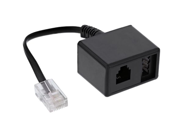 InLine 69943, 0,15 m, RJ-45, TAE (N) + RJ-11, Sort, Sort, 40 mm